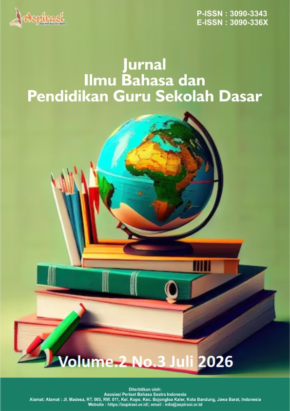 					View Vol. 2 No. 3 (2026): Juli : Jurnal Ilmu Bahasa dan Pendidikan Guru Sekolah Dasar
				